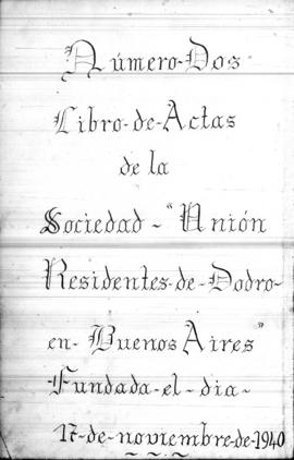 Libro de Actas das reunións das Xuntas Directivas 1946-1952
