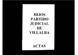 Hijos Partido Judicial de Villalba. Actas