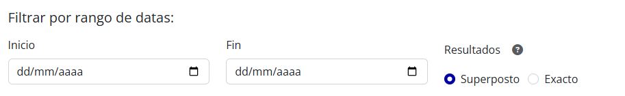 Filtros de datas