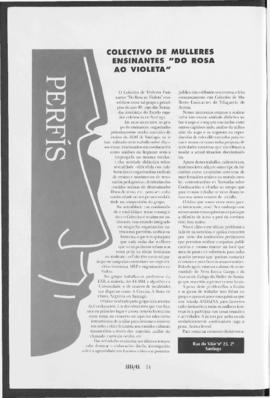Colectivo de Mulleres Ensinantes "Do Rosa ao Violeta" [Andaina, 2ª época, 1ª xeira, n. 2, p. 14]