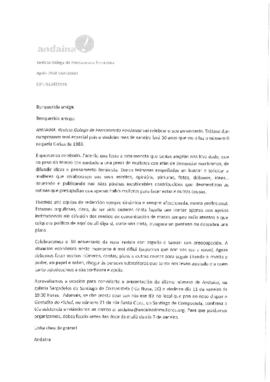 Ben querida amiga (convite. 30 anos de Andaina)