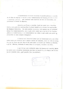 A Coordinadora Feminista denuncia [á prensa: sancións traballadoras Álvarez]