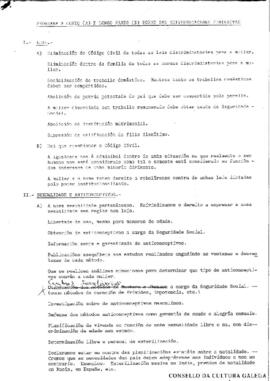 Programa a corto (A) e longo prazo (B) sobre das reivindicacións feministas