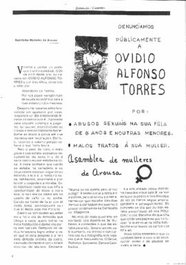 Denunciamos públicamente a Ovidio Alfonso Torres [Andaina, n. 16, p. 4]