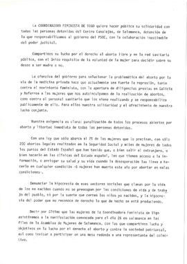 La CFV quiere hacer pública su solidaridad [á prensa: detidas centro canalejas]
