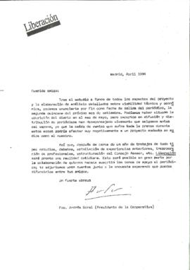 Á atención de suscritoras para o xornal Liberación [Andrés Sorel (presidente)]