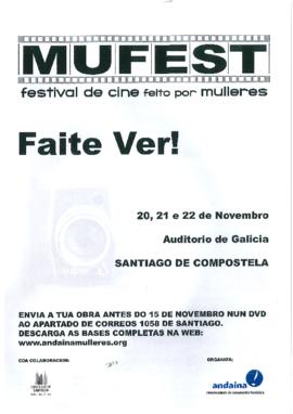 MUFEST. Festival de cine feito por mulleres. Faite ver!
