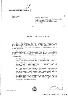 Resolución de subvención para o proxecto Acoso Sexual na Universidade