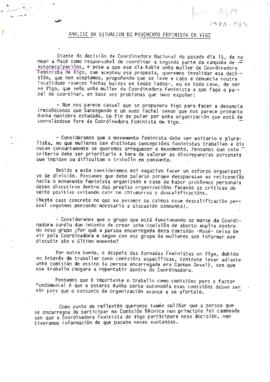 Análise da situación do Movemento Feminista en Vigo