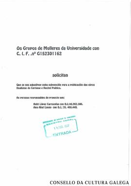 Solicitude subvención á USC para publicación de obras finalistas do festival de poesía