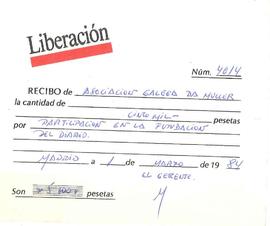 Liberación: Recibo AGM participación en la fundación del diario