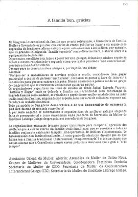 A familia ben, gracias