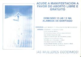 Acude a manifestación a favor do aborto libre e gratuito. ¡As mulleres decidimos!