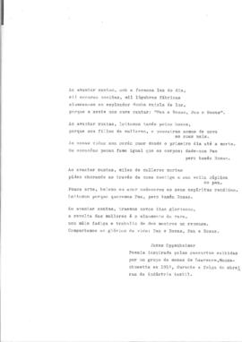 Poesía inspirada en pancartas de mozas en folga obreira