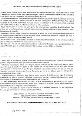 Ningún violador, anque vista uniforme, debe quedar sen castigo