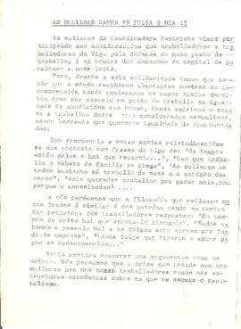 As mulleres tamén en folga o día 15