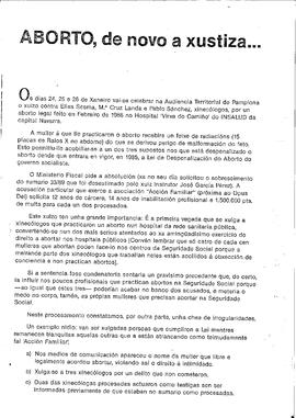 Aborto, de novo a xustiza