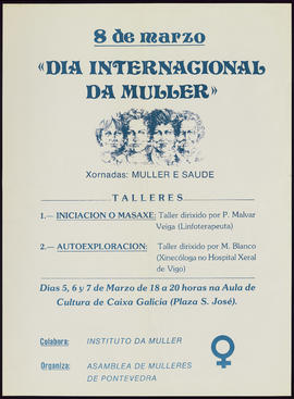 8 de marzo. Dia Internacional da Muller. Xornadas: Muller e saúde